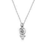 Supertrend Gümüş Çiğ Damlası Yuvarlak Tektaş Kadın Kolye