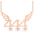 Supertrend Gümüş Rose 444 Melek Sayısı Kadın Kolye