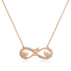 Supertrend Gümüş Rose Kalpli Sonsuz Aşk Kolye