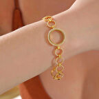 Supertrend Gümüş Çeyrek Takılabilen Altın Kaplama Kadın Bileklik