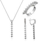 Supertrend Gümüş Sıra Taşlı Kadın Set