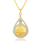 Supertrend Gümüş Gold Kaplama Damla Tuğralı Kadın Kolye