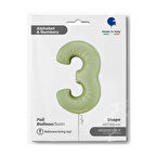 3 Rakam Supertrend Satin Olive Green Folyo Balon 26"
