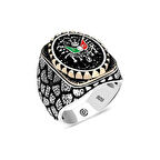 Supertrend Gümüş Osmanlı Arması Oval Erkek Yüzük