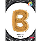 B Harf Altın Folyo Balon 40"