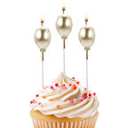 Metalik Altın Balon Mum