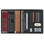 Supertrend Teacher's Choice Advanced Drawing Set Karakalem Eskiz Çizim Seti Metal Kutu 27 Parça