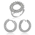 Supertrend Gümüş Trapez Taşlı Kadın Set