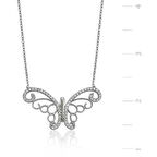 Supertrend Gümüş Kelebek Kadın Kolye