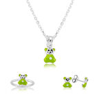 Supertrend Gümüş Yeşil Ayıcık Çocuk Set