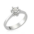 Supertrend Gümüş Tek Taş Kadın Yüzük