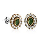 Supertrend Gümüş Otantik Oval Çivili Kadın Küpe