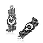 Supertrend ​gümüş Ay Yıldız Motifli Türk Bayrağı Tesbih Püskülü