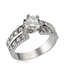 Supertrend Gümüş Tek Taş Kadın Yüzük