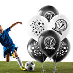 Champion Baskılı Siyah Beyaz Pastel Balon 12"