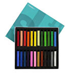 Shinhan Art Soft Pastel Toz Pastel Boya Seti 24 Renk Tam Boy (Large)