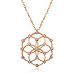 Supertrend Gümüş Rose Yaşam Çiçeği Kolye