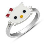 Supertrend Gümüş Kedi Çocuk Kız Yüzük