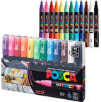 Supertrend Posca PC-1M 0.7 Su Bazlı Boyama Markörü Seti Pastel Renkler 12 RENK