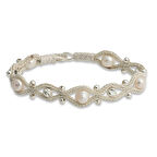 Supertrend Gümüş İnci Kazaziye Örgü Bileklik