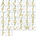 Supertrend Gümüş Nazar Gold G Harfi Kadın Kolye