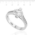 Supertrend Gümüş Tek Taş Kadın Yüzük