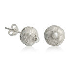 Supertrend Gümüş Kazaziye Örgü Çivili Küpe