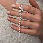 Supertrend Gümüş Zirkon Taşlı Kelebek Kadın Bileklik