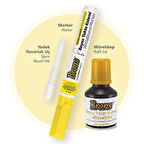 Supertrend Doldurulabilir Tahta Kalemi Seti Sarı (Kalem + Mürekkep + Yedek Uç)