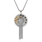 Supertrend Gümüş Telkari Mavi Taşlı Kadın Kolye