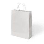 Beyaz Büküm Saplı Kraft Çanta 25x31cm