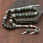 Supertrend ​doğaltaş Metal Püsküllü Hint Akik Taşlı Tesbih