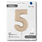 5 Rakam Supertrend Satin Cream Folyo Balon 26"