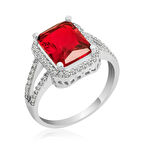 Supertrend Gümüş Baget Kare Kadın Yüzük