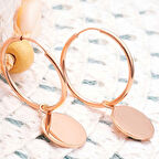 Supertrend Gümüş Rose Sallantılı Halka Kadın Küpe