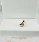 Rose Zirkon Taşlı Uç Kısmı : Pirinç Kıkırdak Bar Uzunluğu : 6 Mm / Bar Kalınlığı 0.8 Mm / Top Boyu 3 Mm - Pt0028-2