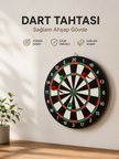Evde Ofiste ve Oyun Alanlarında Kullanıma Uygun Sağlam Ahşap Gövdeli Dart Tahta