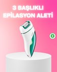 3 in 1 Epilatör Metal Başlıklı IPX5 Su Geçirmez 90 Dakika Şarjlı Epilasyon Ci