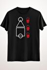 Erkek Siyah Squid Game 11 T-Shirt