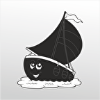 Folyo Sticker Gülen Tekne