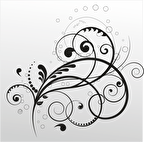 Folyo Sticker Çiçek Deseni