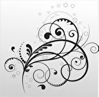 Folyo Sticker Çiçek Deseni