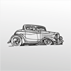 Folyo Sticker Klasik Araba