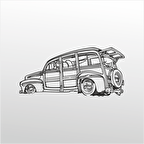 Folyo Sticker Klasik Araba