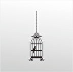 Folyo Sticker Kuş Kafesi