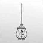 Folyo Sticker Kuş Kafesi