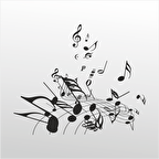 Folyo Sticker Müzik Notaları