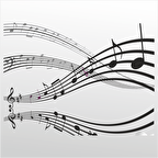 Folyo Sticker Müzik Notaları