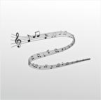 Folyo Sticker Müzik Notaları