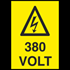 380 Volt Uyarı Levhası